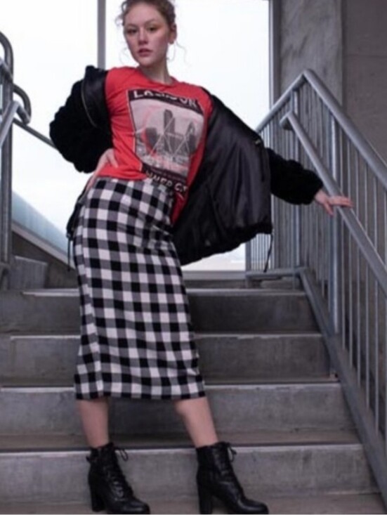 Who What Wear Dresses & Skirts - Who What Wear Black & White Gingham Pencil Skirt